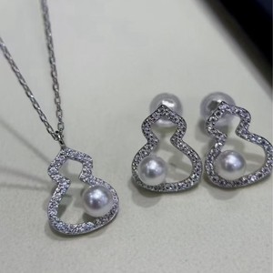 Pendentif rond Aurora en argent véritable S925 avec perle de chanvre, nouveau style chinois, ensemble de bijoux fins, argent pur, gourde à trésor, boucles d'oreilles Fulu incluses - Product Image 4