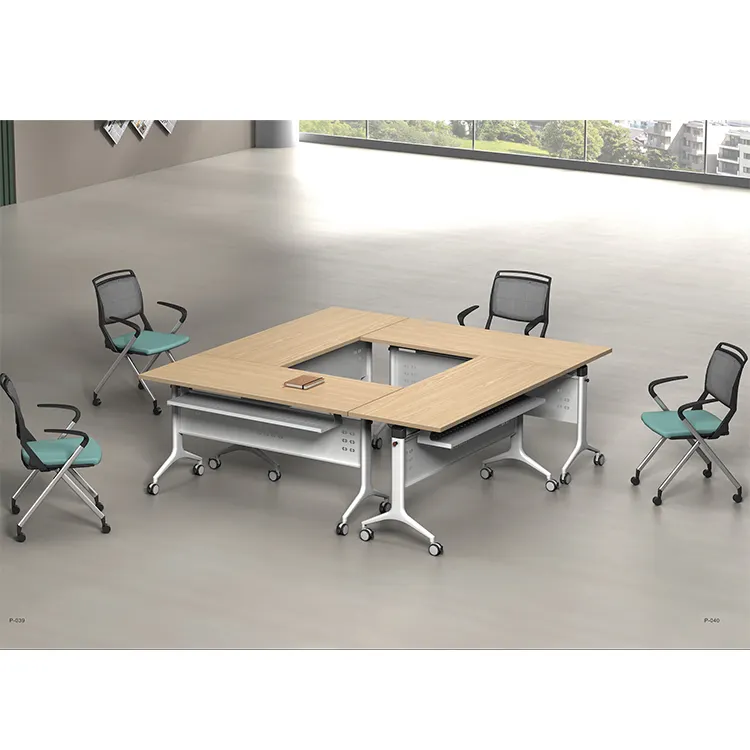 Modern Foldable Training Table Folding Conference Table Training Room Table