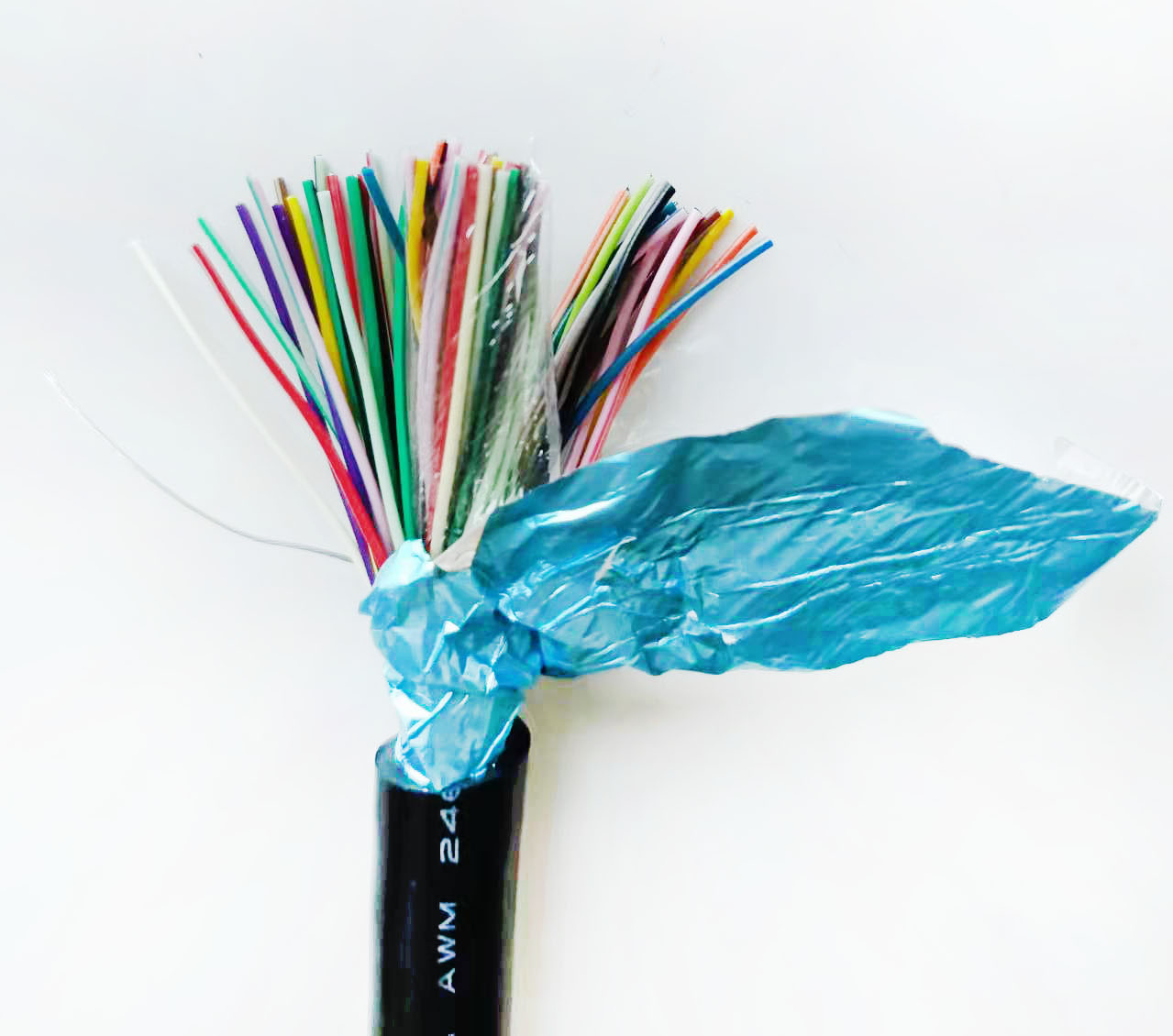 Оптовая продажа 26AWG 64 ядер луженый медный проводник ПВХ производства проводов и кабелей с алюминиевой фольгой, майларовая упаковка заземления