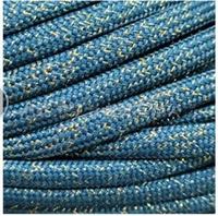 Corde Tressée en Polyester Haute Ténacité Tissée à la Main, 100 Yards, Fil d'Or, 5,0 mm, Fil Filament Gazé et Teint pour Tricot