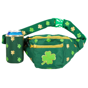 Riñonera para bebedores de St Patrick's <span class=keywords><strong>Dublin</strong></span> con fundas para bebidas, riñonera de trébol verde, riñonera de bolsillo con cremallera múltiple - Product Image 2