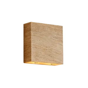 Lampe murale extérieure en pierre jaune, étanche, éclairage LED haut/bas pour cour, jardin, patio, villa - Product Image 4