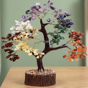 Árbol de Navidad Decorativo de Cristal de Citrino Hecho a Mano con 300 Cuentas, Planta de la Fortuna Feng Shui, Gema Amarilla, Bonsái de Cuentas - Product Image 6