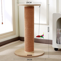 En gros, Arbre à chat vertical en bois massif avec griffoir en sisal, Poteau à griffer durable pour le tranchage des griffes, Jouet pour animaux de compagnie