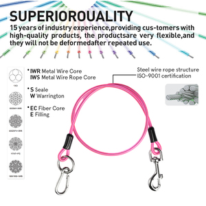 الصانع عالية الكربون حبل سلك فولاذي مقاوم للصدأ المغلفة الأسود سلك PVC كابل - Product Image 2