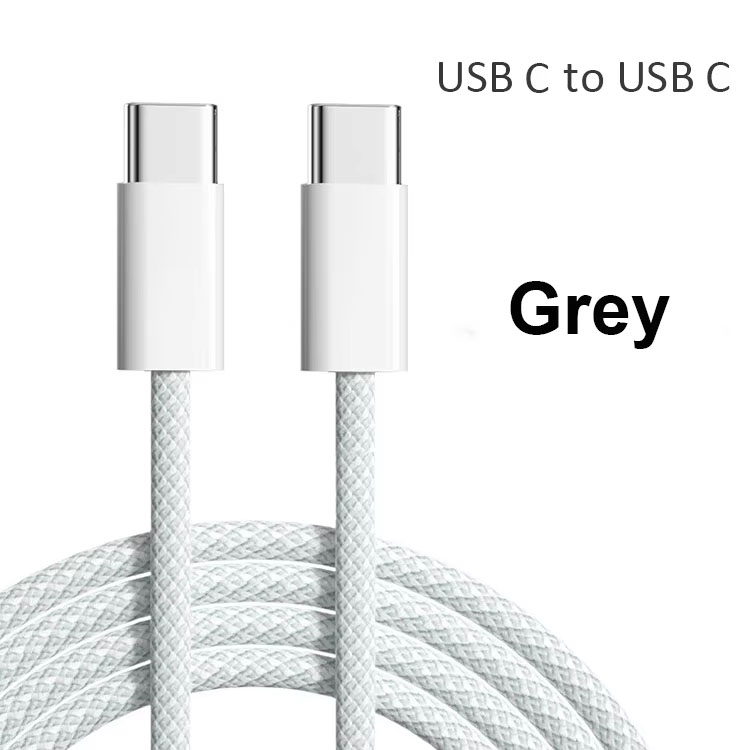 สีเทา/USB C เป็น USB C