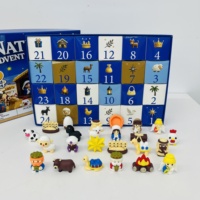 Calendrier de l'Avent de Noël 24 jours avec figurines imprimées en 3D, thème crèche, expédié depuis notre entrepôt aux États-Unis