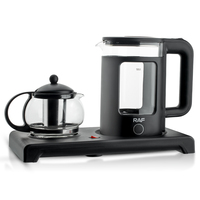 Bouilloire électrique double usage RAF Smart 1,8 L + 0,6 L 1500 W de haute qualité, sans BPA, avec plateau