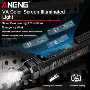 Multímetro Estilo Caneta de Alta Precisão <span class=keywords><strong>Digital</strong></span> Totalmente Automático Testador de Voltagem para Eletricista Voltímetro AC/DC Medidor de Ohm - Product Image 5