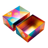 Caixas de Presente Quadradas de Papelão Ondulado Reutilizáveis Personalizadas de Fábrica Fujian, Conjunto de 5, com Tampa Removível e Impressão Offset, Embalagem Superior e Inferior