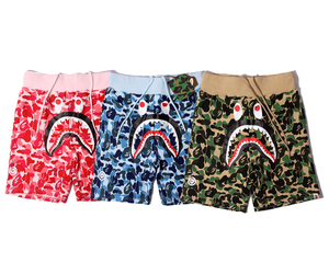 Pantalones Cortos Bapees de Alta Calidad con Estampado de Cabeza de Tiburón de Doble Cara, Pantalones Cortos Deportivos Casuales Unisex para Correr y Hacer Ejercicio, Réplica 1:1 - Product Image 1