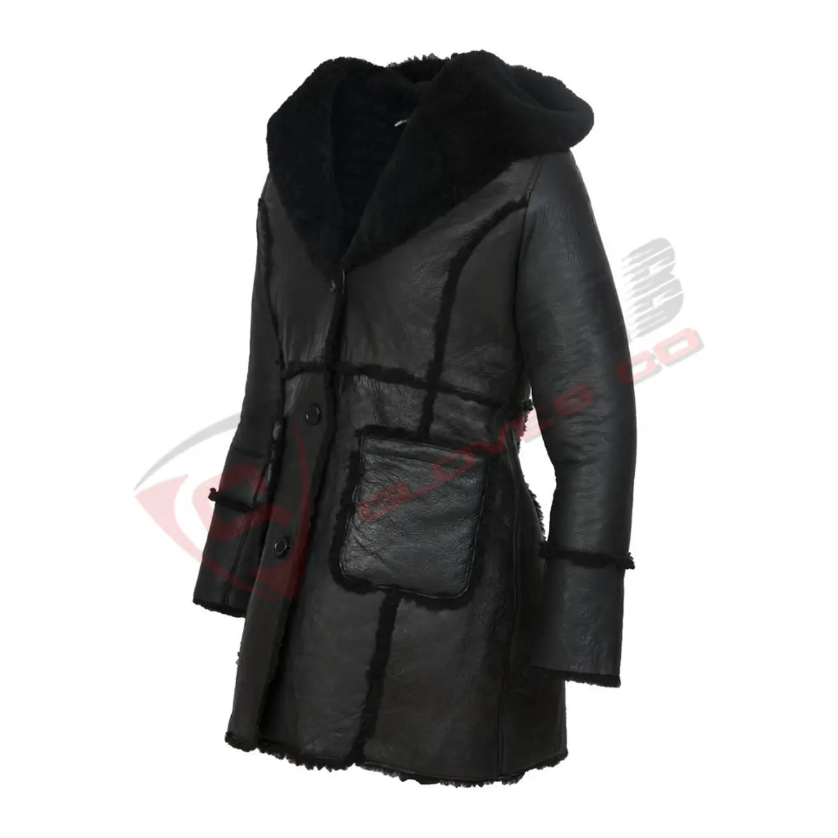 Fashionable Girl Leather Coats For Women Ladies Winter Long Windbreaker Coats