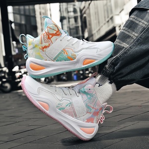 Nouvelles chaussures de <span class=keywords><strong>basket</strong></span>-ball à lacets antidérapantes en mesh à tige haute, confortables toute l'année, semelle extérieure en caoutchouc, respirantes pour hommes et femmes - Product Image 4
