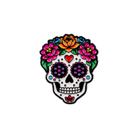 En gros, badges animaux du Jour des Morts mexicain, épingles en émail souple à l'effigie d'animaux de dessin animé, accessoires personnalisés