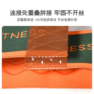 Bande de résistance haut de gamme pour les fessiers, idéale pour le fitness, le remodelage corporel, le yoga et les squats, unisexe, motif lettres, emballage en polybag. - Product Image 3