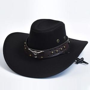 Chapeau de cowboy occidental rétro unisexe en faux daim YX, à large bord, 100 % polyester, toutes saisons, pour l'extérieur, protection solaire, style jazz - Product Image 3