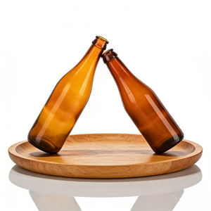 Botellas de cerveza de vidrio ámbar redondas vacías de 330ml y 540ml, fabricadas en fábrica, con cuello largo, rellenables, para bebidas y licores, con tapa corona. - Product Image 3