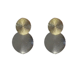 Copper Alloy Platinum & <b>Rose</b> Gold Plated Hoop Earrings-Trendy Women's Gift with Needle <b>Light</b> Design - Product Image 4