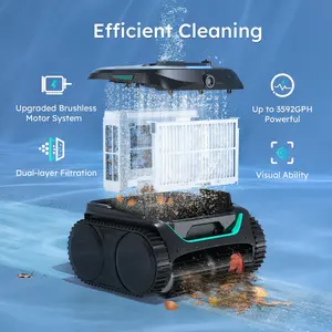 Robot Aspirador Automático para Piscinas de Grado Comercial - Fuerte Succión y <span class=keywords><strong>Filtro</strong></span> de Gran Capacidad para la Limpieza de Piscinas Públicas - Product Image 5