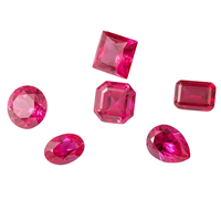 Rubis synthétiques en gros 0,5-5 carats, coupes rondes, ovales, poire et princesse, pierres précieuses en vrac pour la fabrication de bijoux fins et la création sur mesure