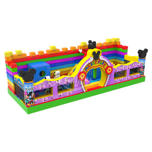 Venta de fábrica personalizar niños al aire libre <span class=keywords><strong>Mickey</strong></span> animado tema puente Castillo dibujos animados Casa de rebote Parque de Atracciones inflable - Product Image 1