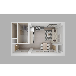 Casa Prefabricada Ligera, Móvil y Plegable, con Estructura Resistente al Fuego, Casa Contenedor Prefabricada, Mini Casa Prefabricada con Espacio Interior Ajustable - Product Image 3