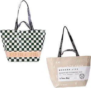 PP woven new women's fashion shopping bag simple portable supermarket foldable out environmentally friendly portable bag