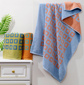 Serviette de plage jacquard 100 % coton personnalisée, teinte en fil, motif géométrique, douce et absorbante, pour hôtel et <span class=keywords><strong>piscine</strong></span>, vente en gros - Product Image 2