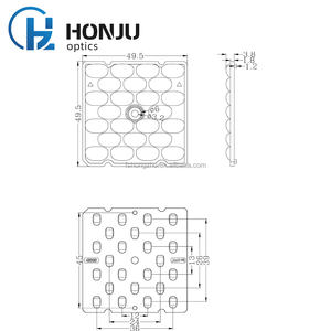 HONJU 155X88 grau T3M 24 contas de plástico PC levou rua Lente Luz levou lente óptica 5050 - Product Image 5