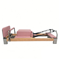 Equipo Comercial de Pilates Reformer: Cama Reformer para Flexibilidad Corporal y Estiramiento Muscular, Ideal para Estudio de Yoga