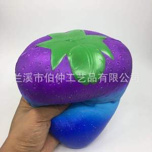 Strawberry <b>Squishy</b> Toy Pu Foam Dazzling Starry Sky Colors For Children 2 To 4 Years Unisex Fidget Toys - Product Image 5