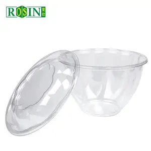 Wholesale 16 32 Oz Hard Fruit Salad Clear Pet Pp Plastic Soup Bowl With Dome Lid