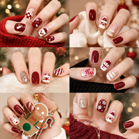 Fournisseur d'usine OEM – Bande de gel pour nail art carrée, non toxique, en résine, couvrante, motif dessin animé de Noël, personnalisable, imperméable et écologique