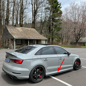For A3 S3 RS3 Limousine 8V Sedan 2013-2020 Side Skirts Extension Winglet <b>Splitters</b> <b>Lip</b> Side Spoiler Exterior Accessory - Product Image 1