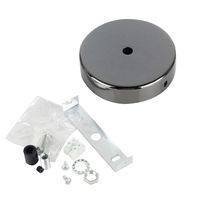 Kit d'auvent de lustre moderne en acier perle noire 100mm 120mm rosace de plafond E27 plaque de couverture de luminaire pour suspension métal