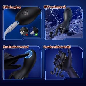 Vibrateur de pénis en silicone, rotation automatique mains libres, <span class=keywords><strong>machine</strong></span> de masturbation pour hommes avec stimulation enveloppante à 360° - Product Image 6