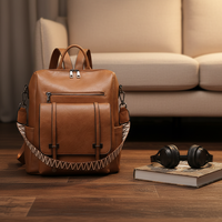 Nouveauté Sac à dos de luxe imperméable en cuir PU pour femmes et jeunes filles, idéal pour l'école, le collège et les voyages en extérieur, OEM ODM