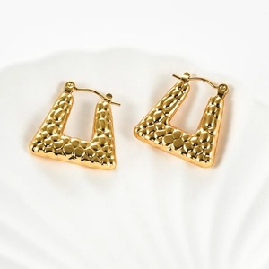 Pendientes de Aro Geométricos Irregulares de Acero Inoxidable para Mujer, Joyería Elegante para Oficina/Trabajo, Regalos - Product Image 3