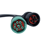 Cable adaptador para camiones de alta resistencia OBD2 OBDII de 16 pines Compatible con cables eléctricos Premium J1708 o J1939 de 6 pines