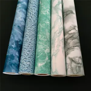 Water-proof fire proof vinyl marble contact paper easily DIY marble wallpaper for wall covering wall panel