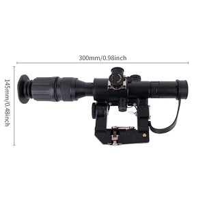 Mira óptica táctica LUXUN SVD 4x26, mira de largo alcance iluminada en rojo con retícula de rango de vidrio - Product Image 4