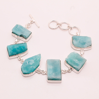 Bracelet en argent sterling 925 avec pierres précieuses, quartz rose naturel brut, grossiste en bijoux faits à la main