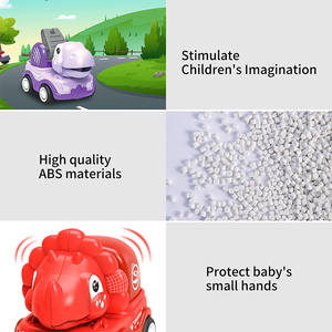 Bán buôn trẻ em 2-in-1 phim hoạt hình nhựa xe ô tô động vật Giao thông vận tải mini xe ô tô trò chơi thảm Túi bản đồ câu đố đồ chơi - Product Image 5