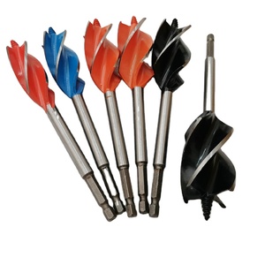 木工用ドリルビット ロング 4枚刃 カットドリル オーガードリルビット 穴あけカッター - Product Image 1