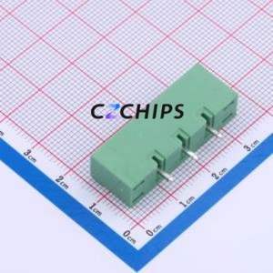 DB2EVM-7.62-3P-GN Plug-in Terminal Block Through hole,P=7.62mm Connector Board-to-Board / Socket Closed Screw Fixing 1x3P 7.62mm - Product Image 2