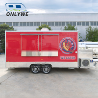 Onlywe Food Truck, remorque de restauration mobile entièrement équipée, chariots à bière, glaces et café pour l'extérieur, remorques alimentaires entièrement équipées