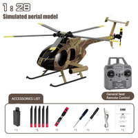 Hélicoptère RC 1:28 RTF ERA C189 MD500 Little Bird 2.4G 4CH UAV Maintien d'altitude Monopale Sans barre stabilisatrice Hauteur fixe