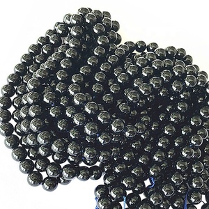 Ónix negro ronda granos 6mm 8mm 10mm negro piedras preciosas Beads16'' completo Strand - Product Image 3