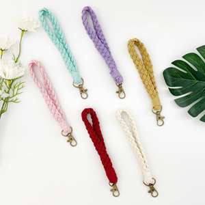 Chaîne de suspension pour téléphone portable, pendentif en corde de coton DIY, crochet pour accrocher le téléphone, porte-clés, sangle de poignet, accessoires de pendentif - Product Image 3