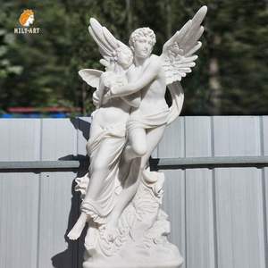 Statue de <span class=keywords><strong>Psyche</strong></span> <span class=keywords><strong>et</strong></span> de <span class=keywords><strong>Cupidon</strong></span> grandeur nature en marbre, sculpture décorative antique en pierre naturelle pour amoureux, à vendre - Product Image 3